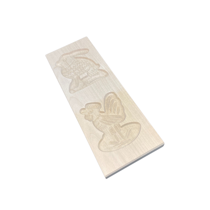 Spekulatiusform Hase und Hahn 25x9 cm